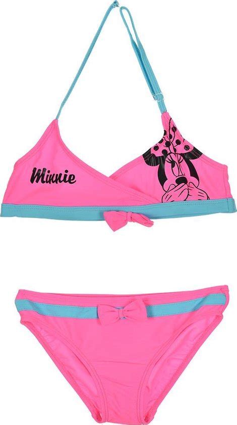 disney minnie mouse bikini neon roze maat 110 116