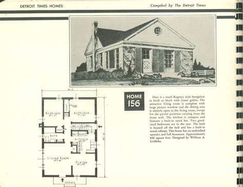 Detroit Times home plans-1950 | Vintage house plans, House plans, Small house plans