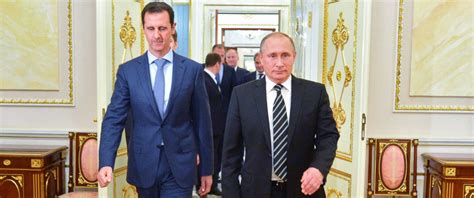 syrian president bashar al assad visits russia in 1st foreign trip since conflict abc news