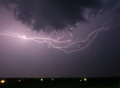 Stormy Night Sky Stock Image Image Of Forked Bolt Striking 3477991