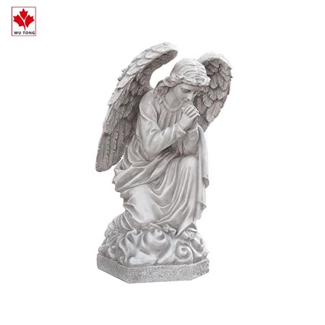 Realistic Figurine Craft Resin Praying Basilica Angel Kneeling Garden