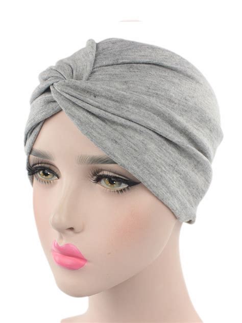 Women Muslim Velvet Flower Turban Head Scarf Hijab Chemo Baggy Beanie