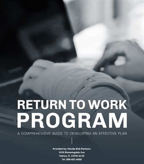 A Comprehensive Guide For Developing An Effective Return To Work
