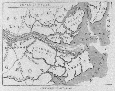 Savannah Map Civil War Pictures