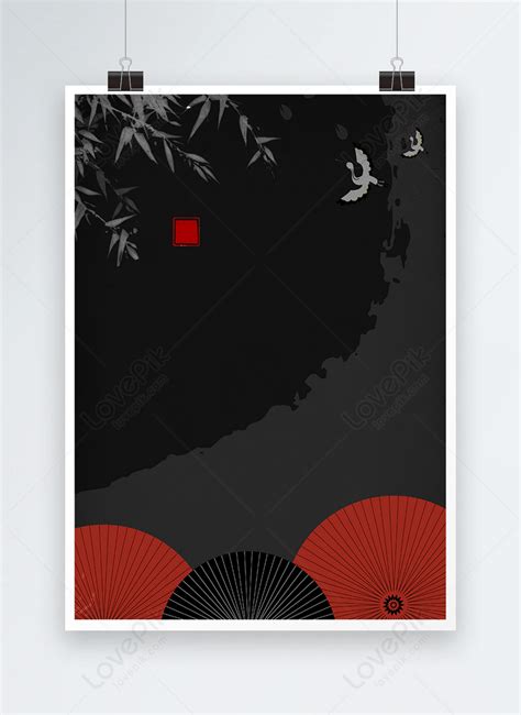 Japanese Style Retro Ink Art Poster Template Imagepicture Free