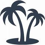 Palm Icon Vacation Tree Clip Beach Travel