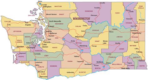 Map Of Washington State Travel United States