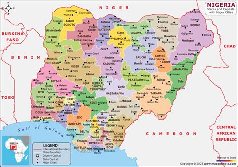 Nigeria Map Hd Political Map Of Nigeria