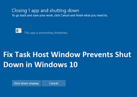 Windows 10, i took a photo of screen as 'printscreen' not working on that screen. La ventana de Fix Task Host evita el cierre en Windows 10