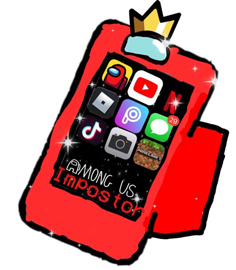 Amongus Gacha Phone Red Sus Freetoedit Sticker By T389a39o