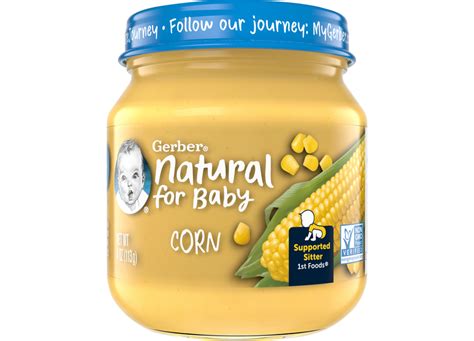 Gerber® Natural 1st Foods Corn Baby Food Jars Gerber