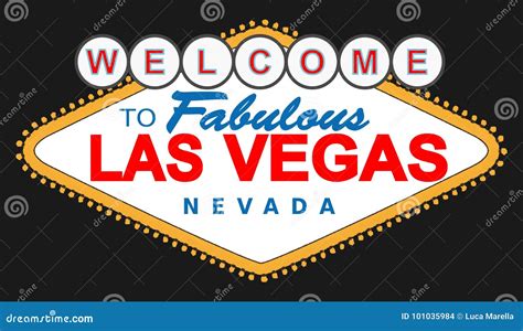 Las Vegas Vector Sign Stock Vector Illustration Of City 101035984