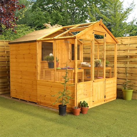 Wooden Greenhouse And Storage Shed 8x6 Outdoor Garden Building Potting
