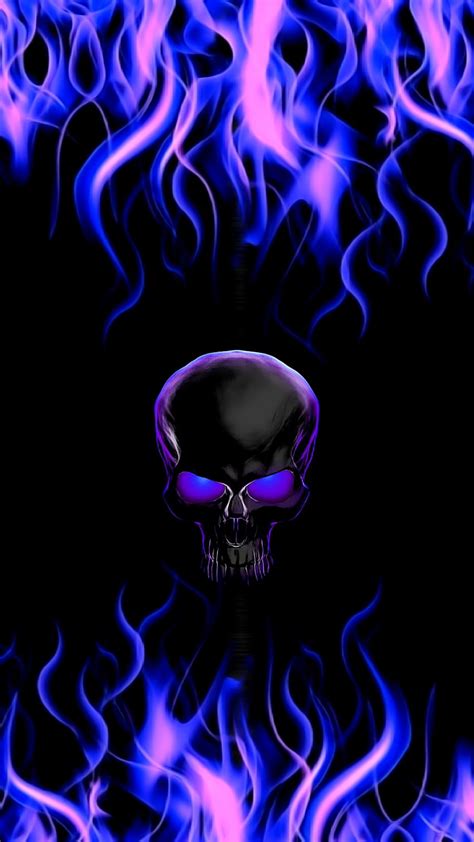Top 74 Purple Fire Skull Wallpaper Vn