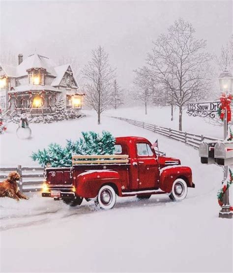 Pin By Elizabeth Rountree On Vintage Christmas Christmas Red Truck