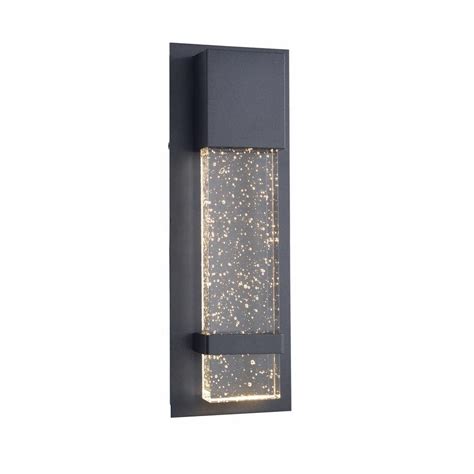 Home Decorators Collection 1 Light Black Integrated Led Outdoor Wall