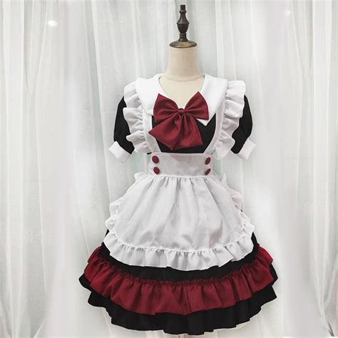 Gothic Lolita Maid Dress Cosplay Costumes Anime Demon Role Play Sexy