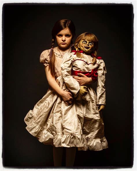 Annabelle Bee Mullins Samara Lee With The Annabelle Doll From