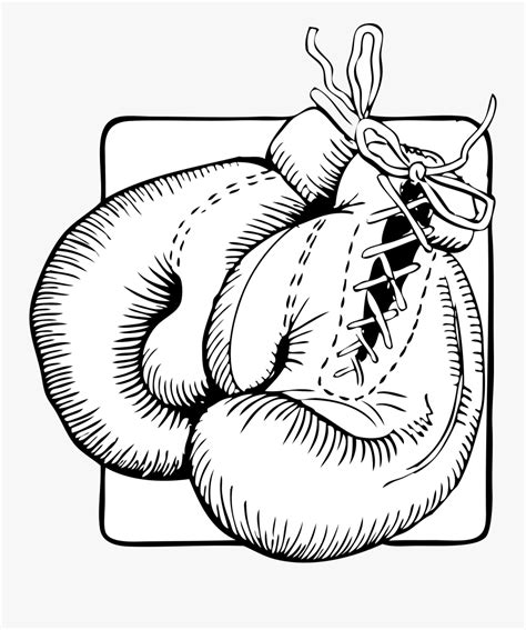 Boxing Gloves Black White Line Art 555px Boxing Gloves Outlines