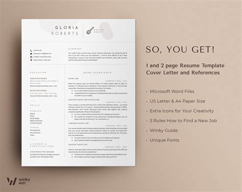Pastry Chef Resume Template Word Baking Pastry Resume Templates Pastry