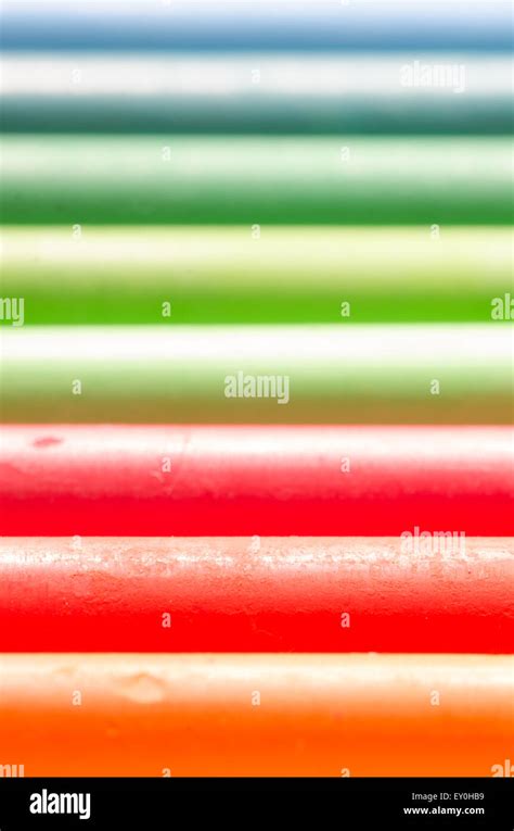 Oil Pastel Crayons In A Row Stock Photo Alamy