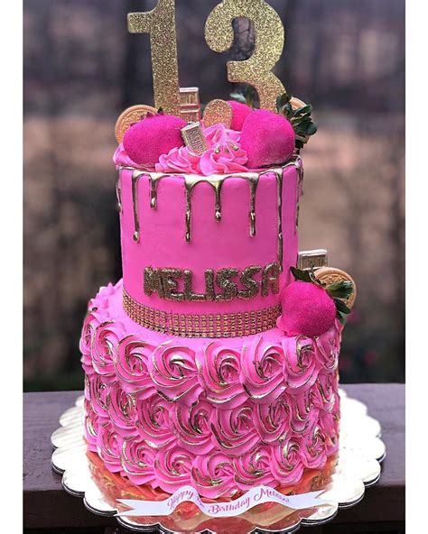 Pretty In Pink For A 13th Bday 💕 13 Birthday Cake 13th Birthday