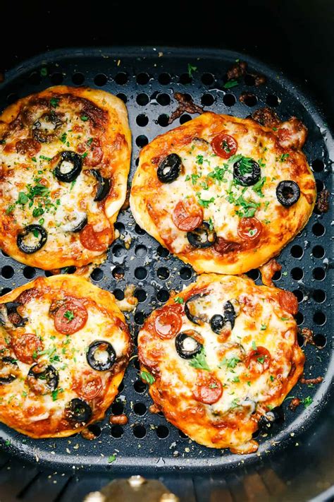 5 Minute Air Fryer Biscuit Pizzas