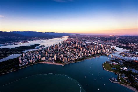 Aerial Photo Vancouver Skyline