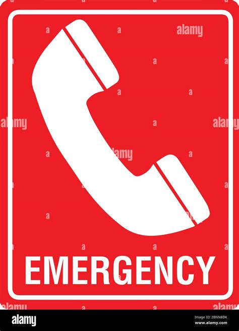 Emergency Calls Only Red Phone Vector Sign Stock Vector Image Art Alamy