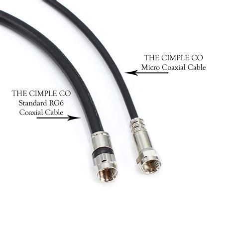 The Cimple Co Cmp Mcrocoax Blk 6f Thin Coax Cable Black Rg58 Coaxial