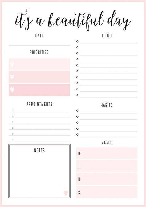Ge Workout Template ~ Workout Printable Planner