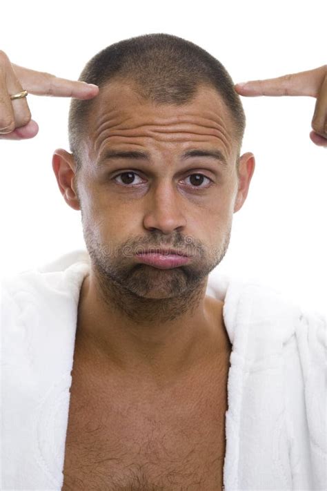 Man And His Balding Head Stock Image Image Of Male Hairline 11329917