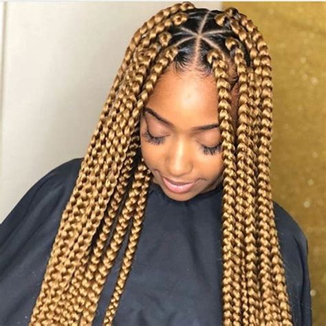 Medium Honey Brown Box Braids Canvas Jiggly