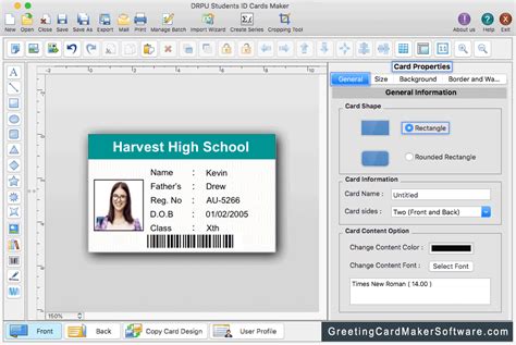 Mac Student Id Cards Maker Software Screenshots To Generate Id Cards