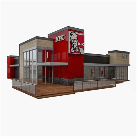 KFC 2 Storey Restaurant 3D Model CGTrader