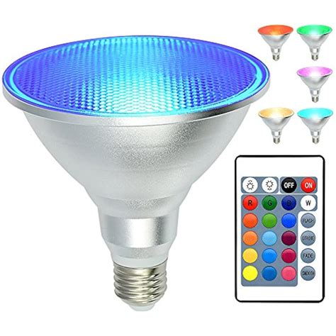 Par38 Led Floodlight Bulb Rgb Color Changing Light With Remote Control