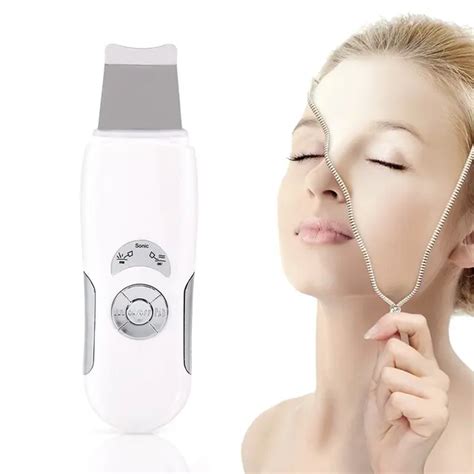 ultrasonic face pore cleaner skin scrubber clean blackhead acne removal facial massager