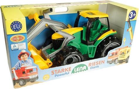 Polesie Tractor Met Graafarm Groen Met Geel 70 Cm