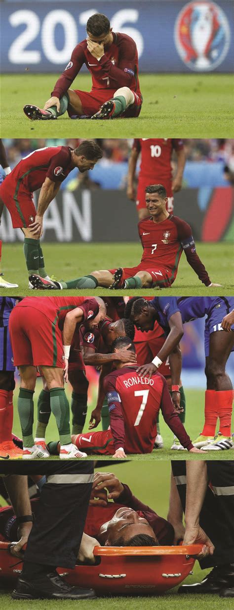 Cristiano Ronaldo Is Down Again While In Tears At His Injury And