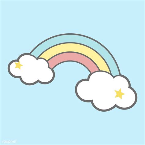 Rainbow On Clouds Magical Vector Free Image By Fairy