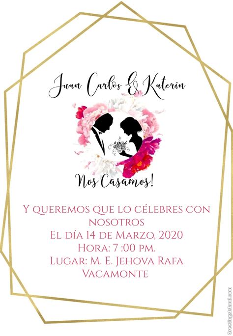 Invitación De Bodas Invitaciones De Boda Invitaciones Palabras Para Mi Novio