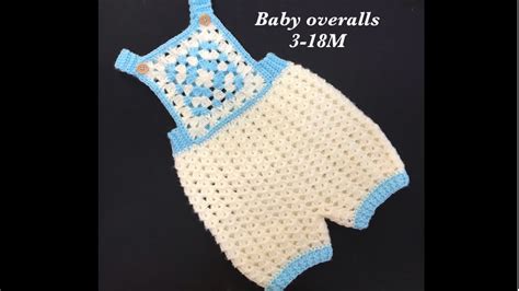 Granny Square Crochet Baby Overalls Crochet Rompers Boys And Girls 6