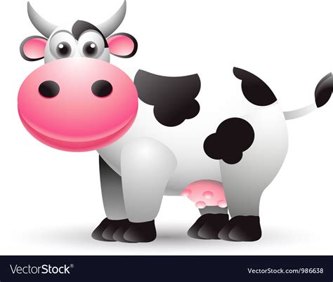 Cow Cartoon Royalty Free Vector Image Vectorstock