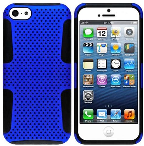 Mylife Jet Black And Vibrant Royal Blue Layered Slim Mesh Armour Suit Hybrid 2 Layer Case For