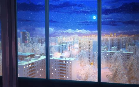 Glass Window Visual Novel Everlasting Summer Night Hd Wallpaper