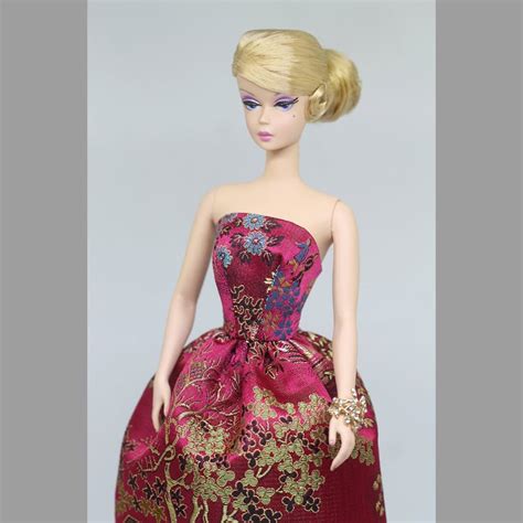 Fuchsia Pink Barbie Doll Clothes Silkstone Barbie Dress Etsy