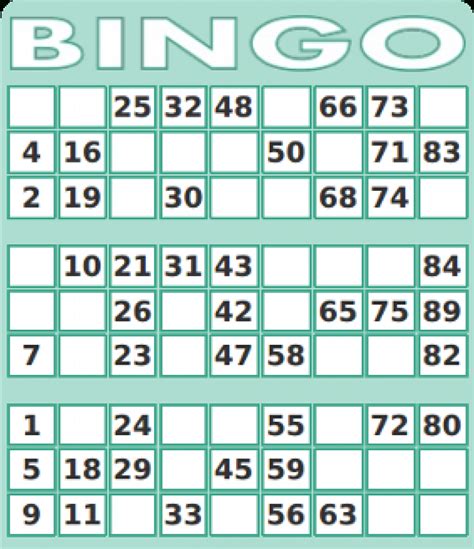 Printable Bingo Cards 1 75 Printable Card Free