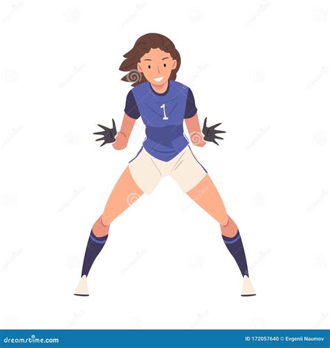 Girl Soccer Player Coloring Page Cartoon Vector Cartoondealer Com