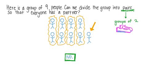 Question Video Identifying Even And Odd Numbers By Grouping Into Pairs