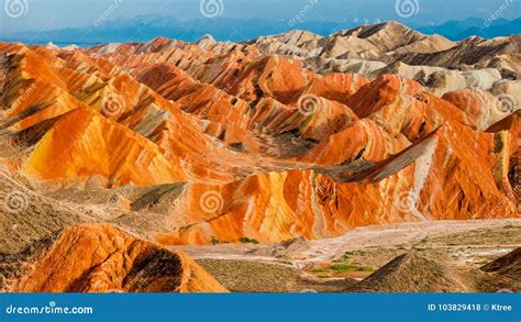 The Colorful Danxia Landform Group Stock Photo Image Of Gansu Bright